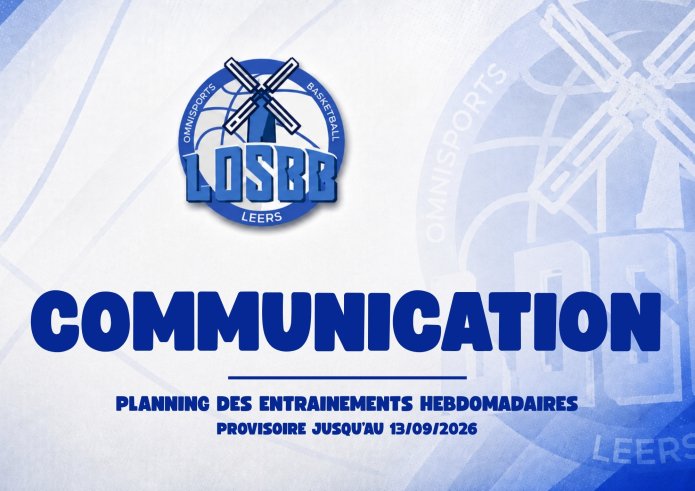 PLANNING DES ENTRAINEMENTS HEBDOMADAIRES